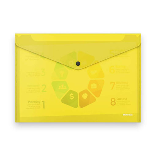 Picture of A4 BUTTON ENVELOPE SOLID NEON YELLOW